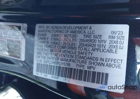 2023 Acura Rdx A-Spec Package from USA, damaged, VIN 5J8TC2H65PL015788